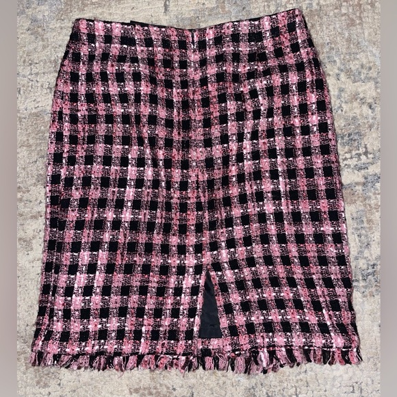 Requirements Plaid Pink and Black Women's Skirt - Picture 4 of 4